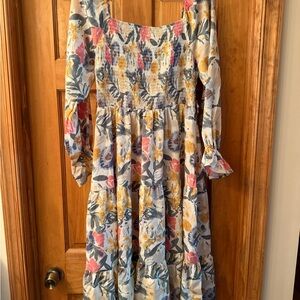 Floral Long Sleeve Women's Dress